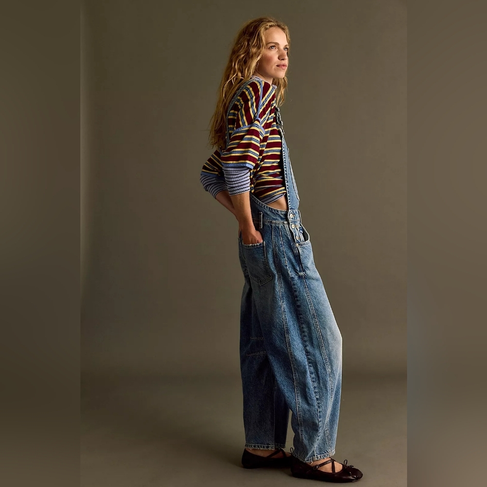 We The Free Good Luck Free People Barrel Overalls Petite Length